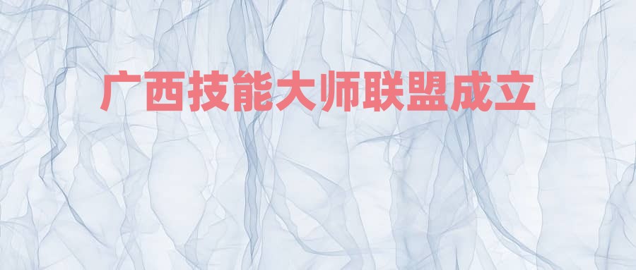 广西技能大师联盟成立